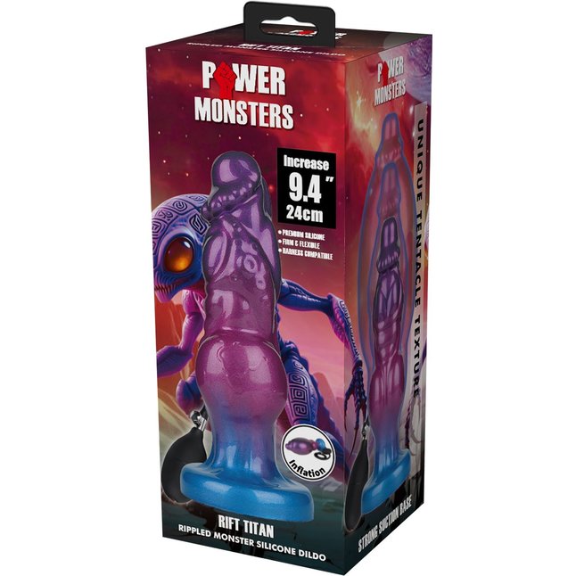 Фаллоимитатор с функцией расширения Rift Titan - 23 см. Фотография 6.