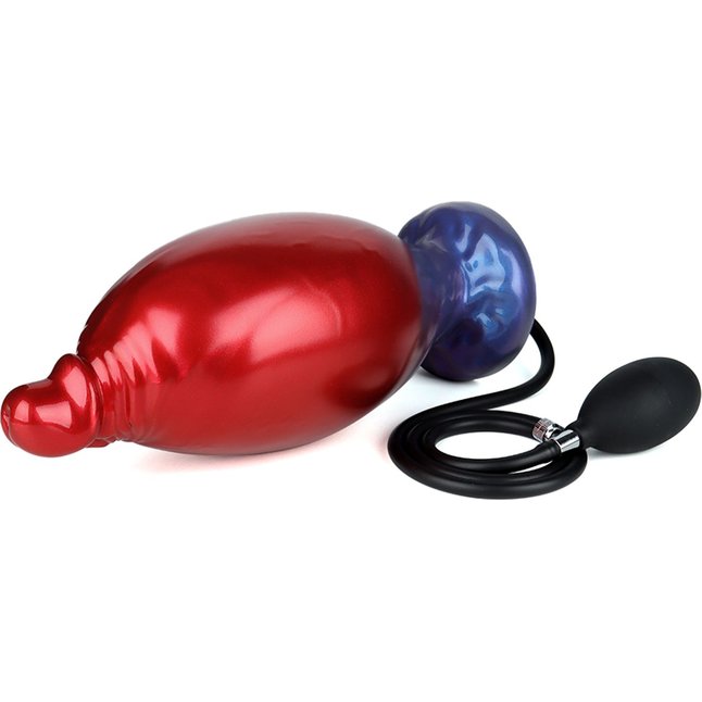 Красный фаллоимитатор с функцией расширения Shadow Behemoth - 21 см. Фотография 5.