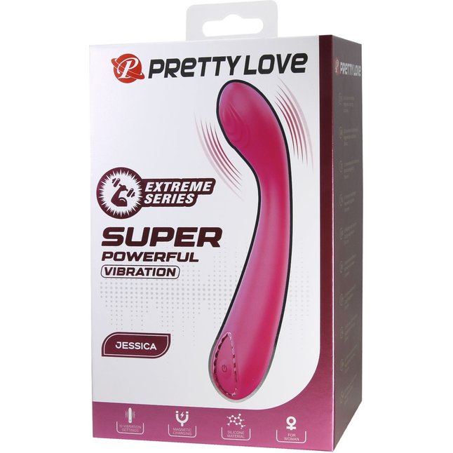 Розовый массажёр с мощной вибрацией Jessica - 15,8 см - Pretty Love. Фотография 8.