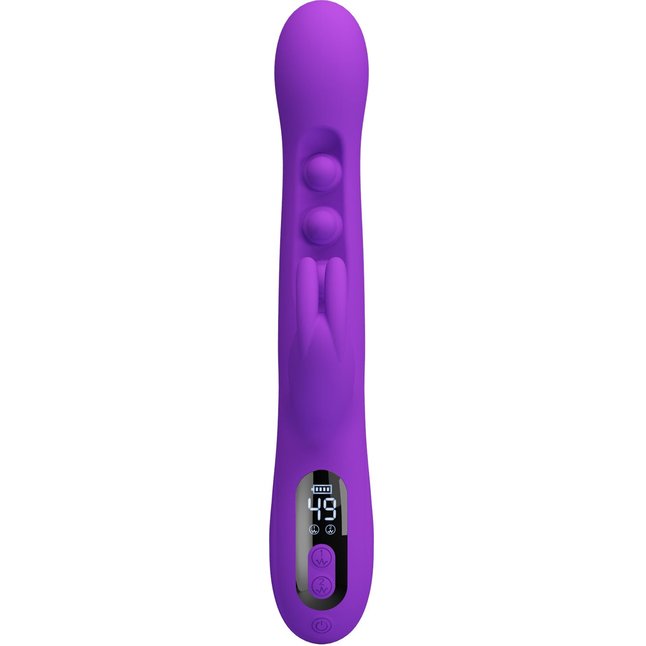 Фиолетовый вибростимулятор-кролик с шариками для точки G Sabien - 24 см - Pretty Love. Фотография 3.