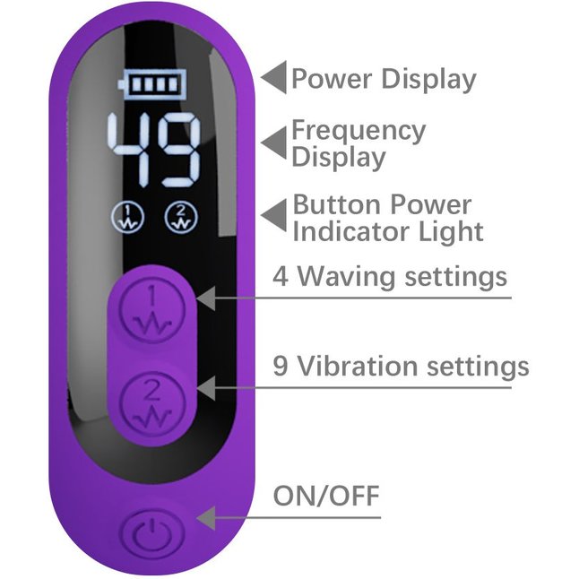 Фиолетовый вибростимулятор-кролик с шариками для точки G Sabien - 24 см - Pretty Love. Фотография 9.