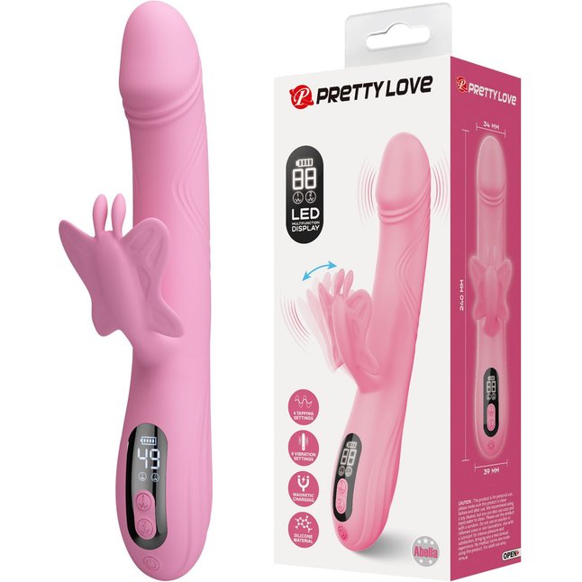 Нежно-розовый вибростимулятор-кролик Abella - 24 см - Pretty Love. Фотография 2.