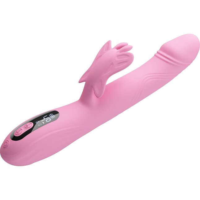 Нежно-розовый вибростимулятор-кролик Abella - 24 см - Pretty Love. Фотография 4.