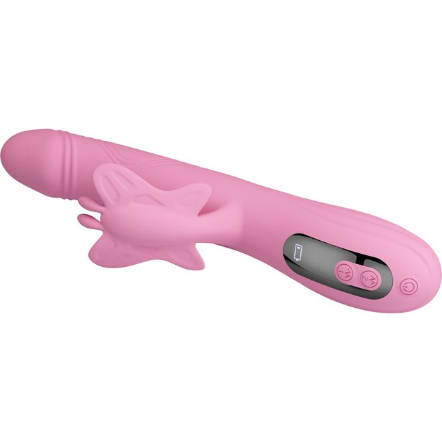 Нежно-розовый вибростимулятор-кролик Abella - 24 см - Pretty Love. Фотография 6.