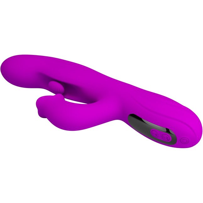 Лиловый вибромассажёр-кролик со стимуляцией точки G Yalanda - 23,9 см - Pretty Love. Фотография 6.