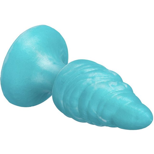 Бирюзовая анальная втулка SILEXD Fantasy Melty - 9,2 см - SILEXD. Фотография 2.