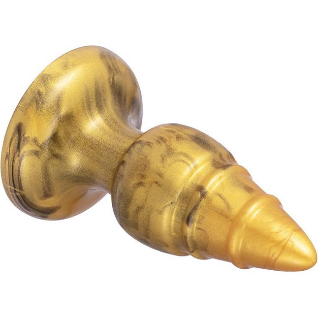 Золотистая анальная втулка SILEXD Fantasy Goldy - 9,2 см - SILEXD. Фотография 2.