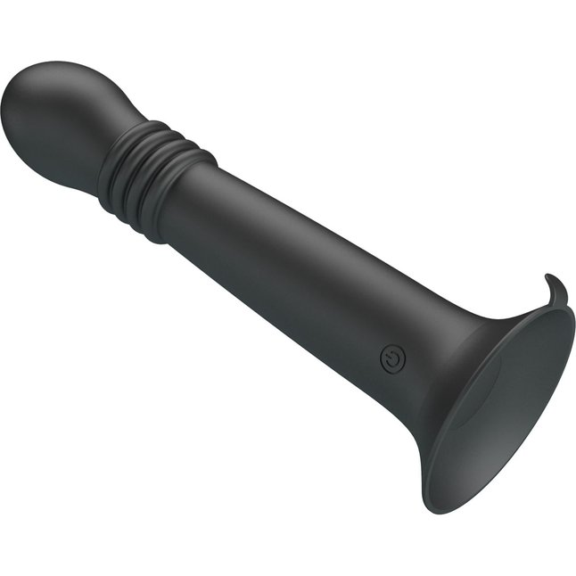 Черный стимулятор с поступательными движениями и вращением Stellan - 19,1 см - Pretty Love. Фотография 2.