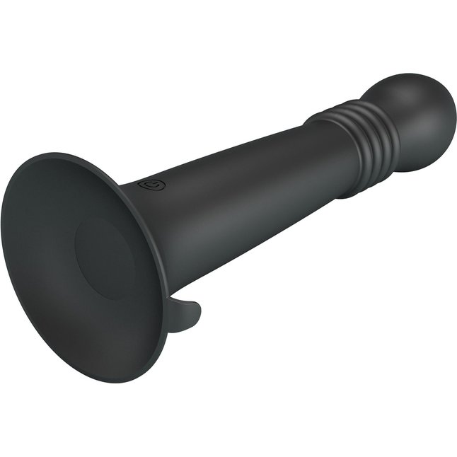 Черный стимулятор с поступательными движениями и вращением Stellan - 19,1 см - Pretty Love. Фотография 3.