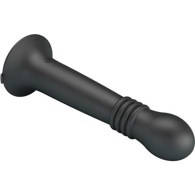 Черный стимулятор с поступательными движениями и вращением Stellan - 19,1 см - Pretty Love. Фотография 4.