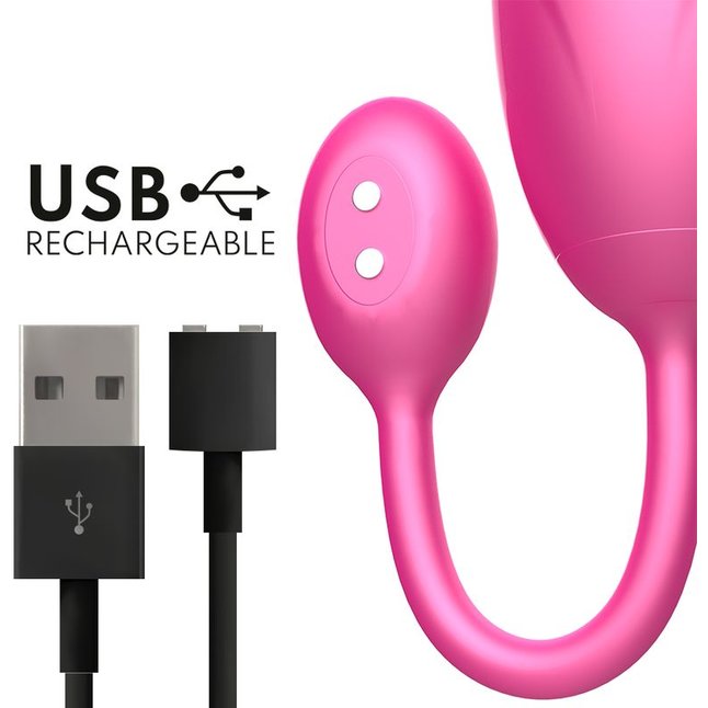 Розовое тихое виброяйцо с управлением через приложение. Фотография 6.