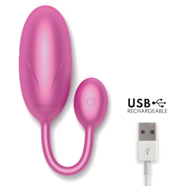 Розовое большое виброяйцо с управлением через приложение. Фотография 2.