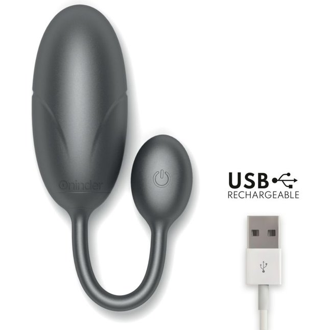 Черное большое виброяйцо с управлением через приложение. Фотография 3.