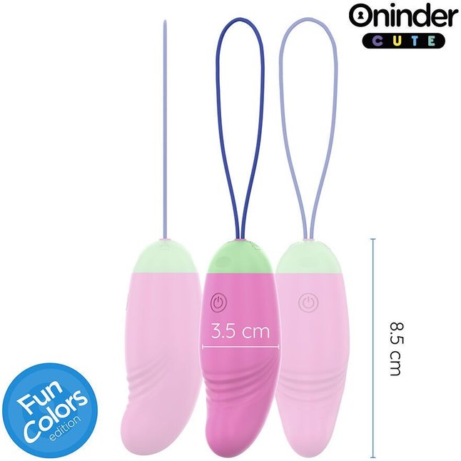 Розовое виброяйцо с петелькой и управлением через приложение. Фотография 3.