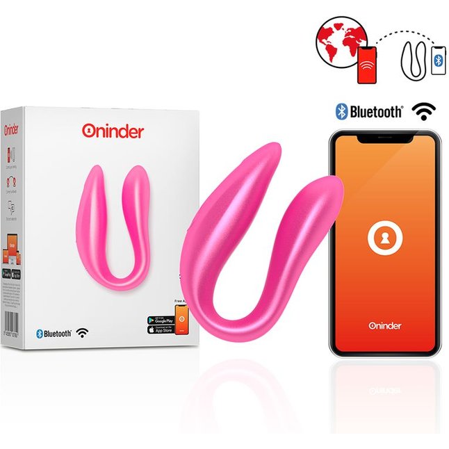 Розовый вибратор для пар с управлением через приложение. Фотография 3.