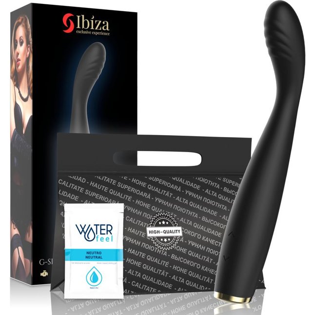 Черный гибкий вибратор для точки G - 19,1 см. Фотография 6.