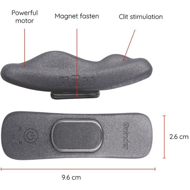 Черный перезаряжаемый вибратор в трусики с управлением через приложение. Фотография 6.