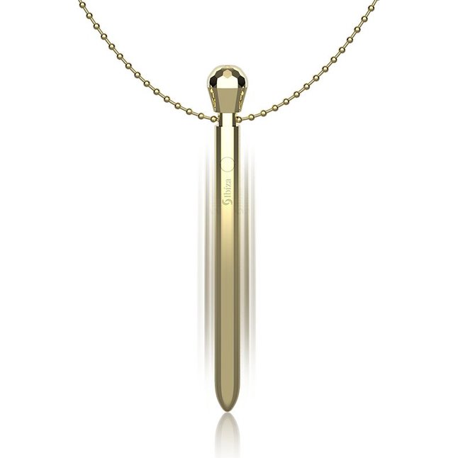 Золотистая подвеска на шею с вибрацией