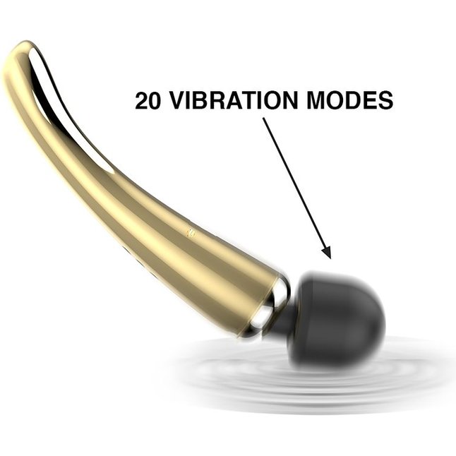 Золотисто-черный wand-вибратор - 30 см. Фотография 4.