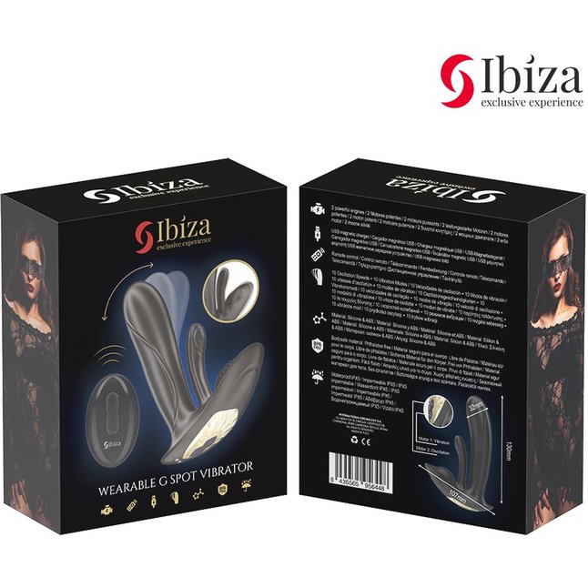 Черный вибратор для ношения с 10 режимами вибрации и колебаний. Фотография 3.