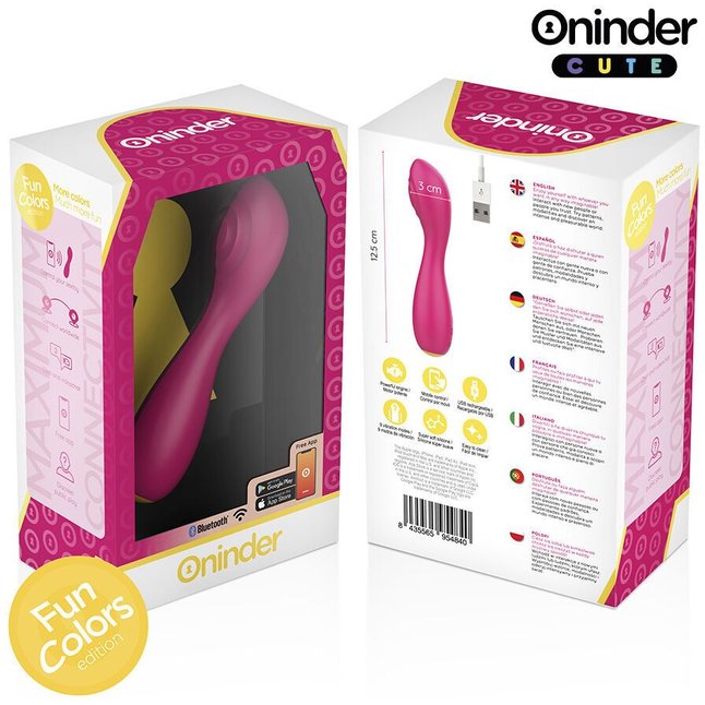 Розовый перезаряжаемый мини-вибратор с режимом постукивания - 12,5 см. Фотография 2.