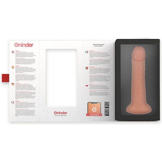 Телесный реалистичный вибратор с управлением через приложение - 17,5 см. Фотография 4.