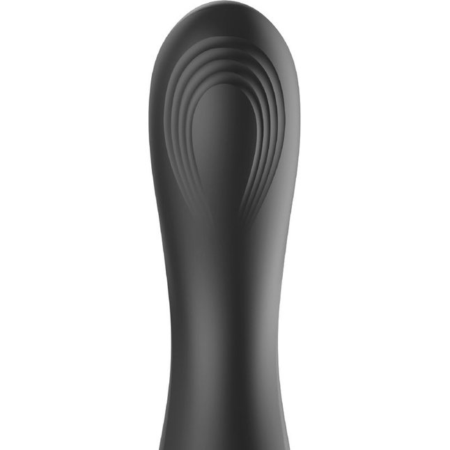 Черный двусторонний вибратор-пульсатор. Фотография 4.