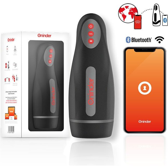 Черный автоматический мастурбатор с управлением через приложение. Фотография 6.