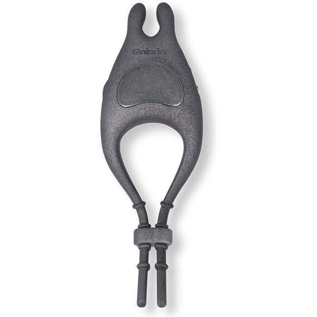 Черное эрекционное виброкольцо с управлением через приложение