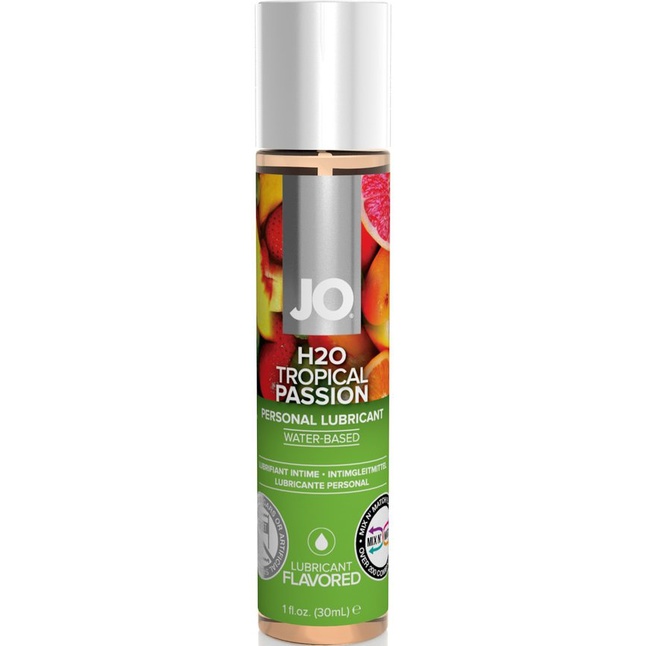 Лубрикант на водной основе с ароматом тропических фруктов JO Flavored Tropical Passion - 30 мл - JO H2O Flavors
