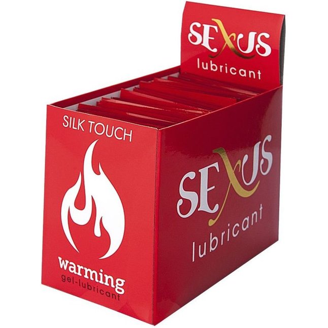 Набор из 50 пробников гель-смазки на водной основе Silk Touch Warming по 6 мл. каждый - Sexus Lubricant
