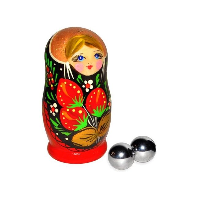 Серебристые вагинальные шарики из металла в упаковке-матрёшке - Sitabella accessories