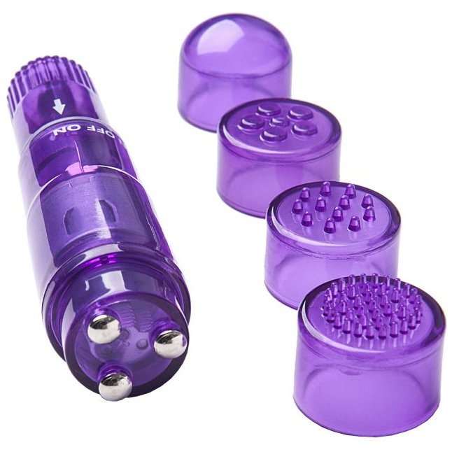 Фиолетовая виброракета Erotist с 4 насадками. Фотография 2.