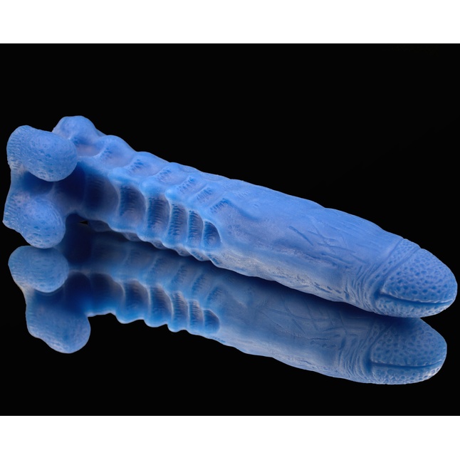 Голубой фаллоимитатор-гигант Аватар - 31 см. Фотография 3.