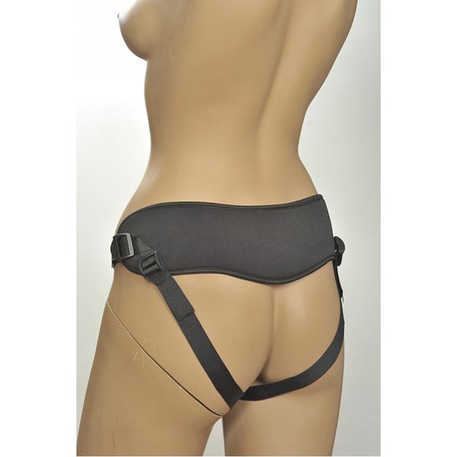 Чёрные трусики-джоки Kanikule Strap-on Harness universal Comfy Jock с плугом и кольцами - Kanikule basics. Фотография 3.