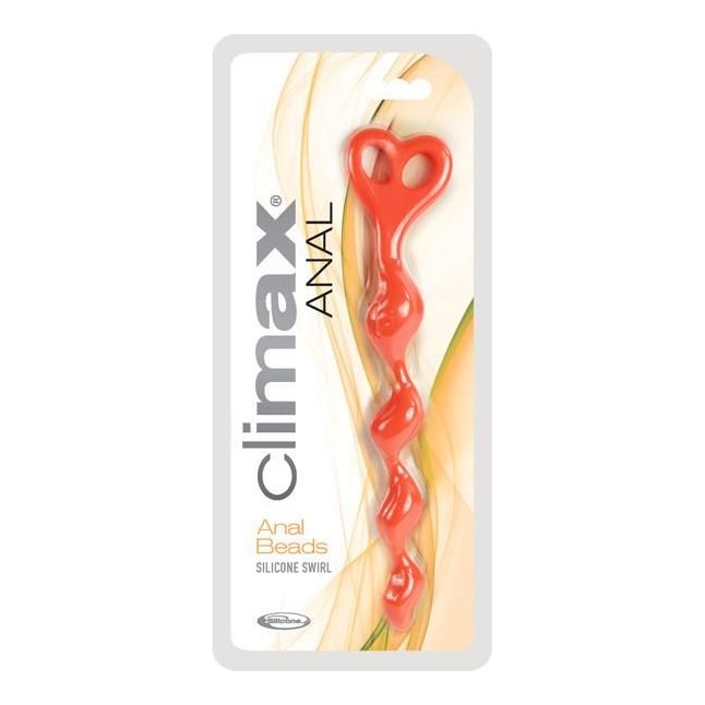 Анальная цепочка Climax Anal Silicone Swirl - 27 см - Climax. Фотография 2.