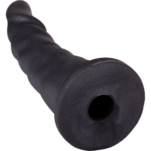 Женский страпон с чёрной насадкой и вагинальной пробкой - 18,5 и 10,5 см - Для двоих + HARNESS WOMAN STRAP. Фотография 5.
