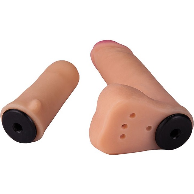 Женский страпон с реалистичной насадкой и вагинальной пробкой - 16 см - Для двоих + HARNESS WOMAN STRAP. Фотография 6.