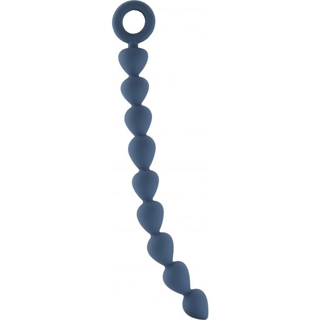 Синяя анальная цепочка Bead Chain - 24,9 см - Mjuze. Фотография 2.
