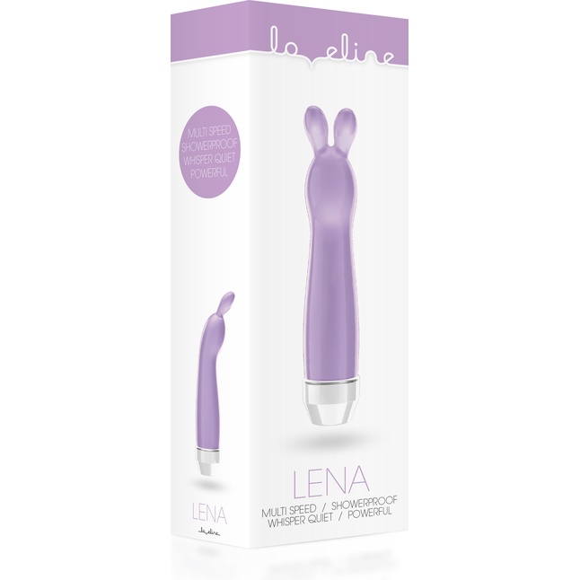Фиолетовый вибратор с ушками Lena - 17,2 см - Loveline. Фотография 6.