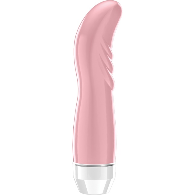 Розовый вибратор Liora с изогнутой головкой - 15,1 см - Loveline