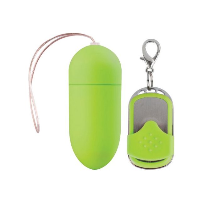 Зеленое виброяйцо 10 Speed Remote Vibrating Egg Big с пультом ДУ - Shots Toys