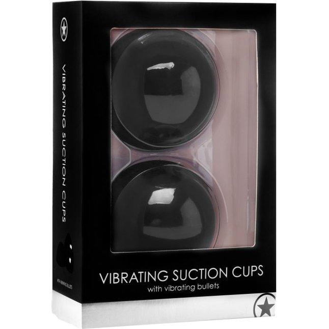 Чёрные вакуумные присоски с вибрацией Vibrating Suction Cup - Ouch!. Фотография 2.