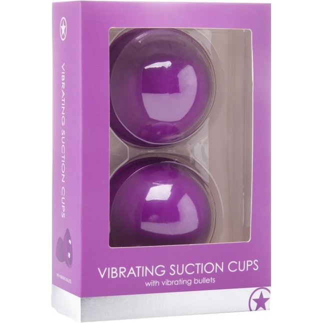 Фиолетовые вакуумные присоски с вибрацией Vibrating Suction Cup - Ouch!. Фотография 2.