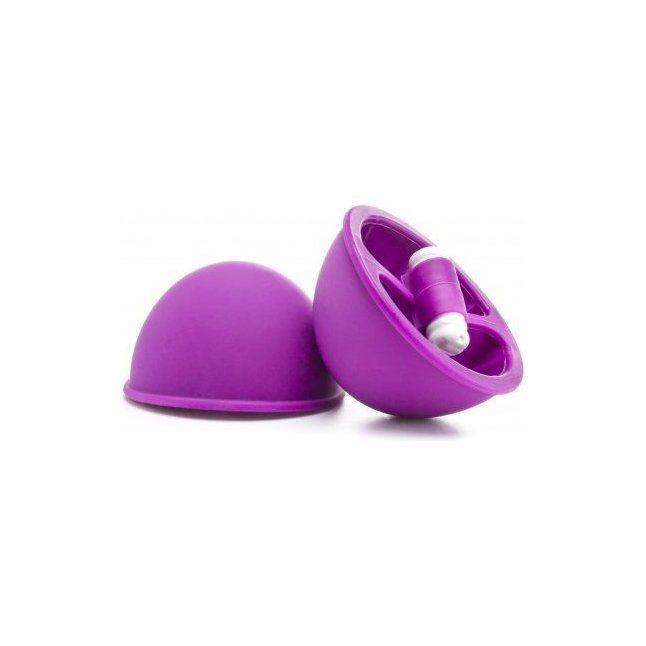 Фиолетовые вакуумные присоски с вибрацией Vibrating Suction Cup - Ouch!
