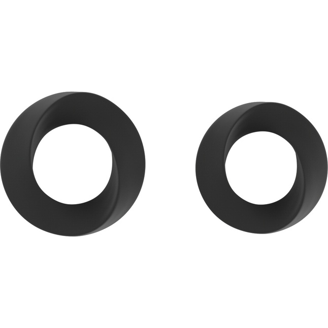 Набор чёрных эрекционных колец SONO №24 - Sono. Фотография 2.