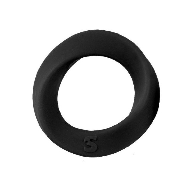 Чёрное эрекционное кольцо Endless Cockring Big на мошонку - Shots Toys