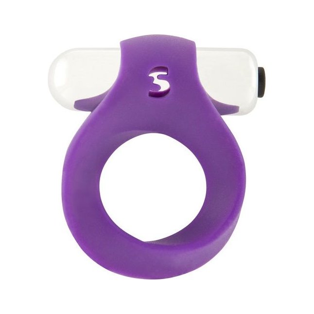 Фиолетовое эрекционное кольцо Vibrating Endless Cocking - Shots Toys