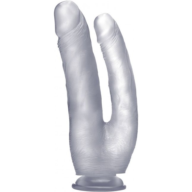 Телесный анально-вагинальный фаллоимитатор - 25,5 см - RealRock