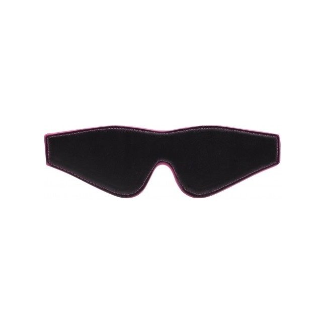 Чёрно-розовая двусторонняя маска на глаза Reversible Eyemask - Ouch!. Фотография 3.